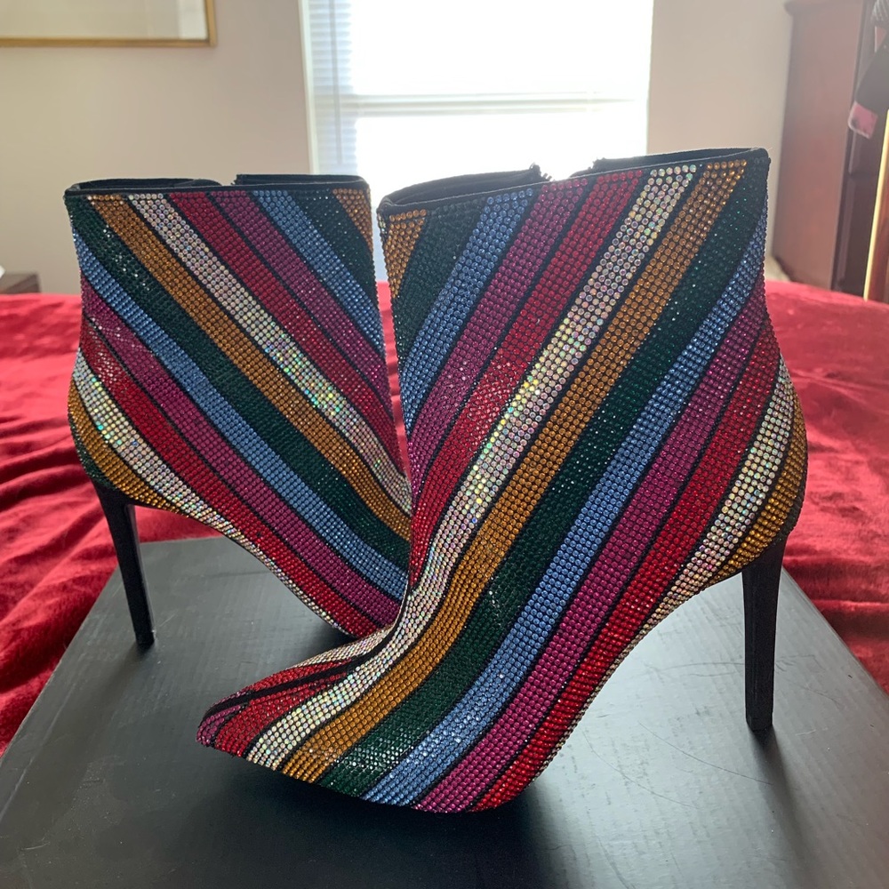 Cute multi colored jewel stoned boots . Sparkle for the holidays.